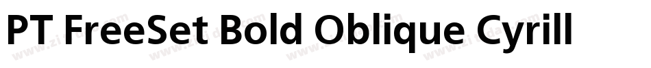 PT FreeSet Bold Oblique Cyrillic字体转换